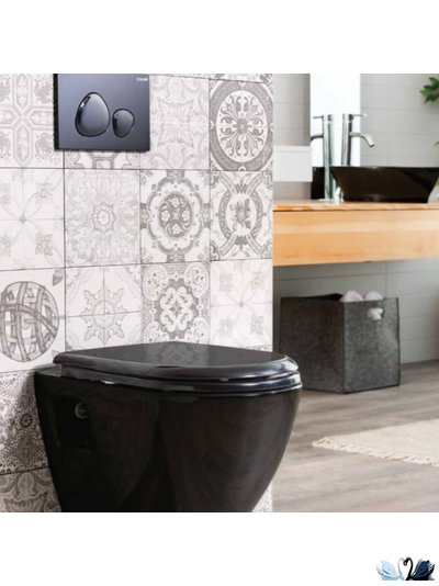 Унитаз Creavit Terra Black TP325-11SI00E-0000 черный c инсталляцией - комплект с сиденьем микролифт, клавишей SPA Black (TP325-11SI00E-0000 + GR5003.01 + GP7002.02 + KC0103.03.1300E)