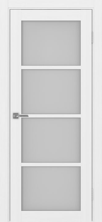 Межкомнатная дверь "Турин-540" белый монохром (стекло сатинато)
