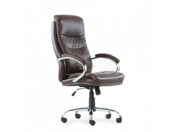 Кресло Barneo K-58 для руководителя коричневая кожа, газлифт 3кл, PU-R57 купить в Симферополе