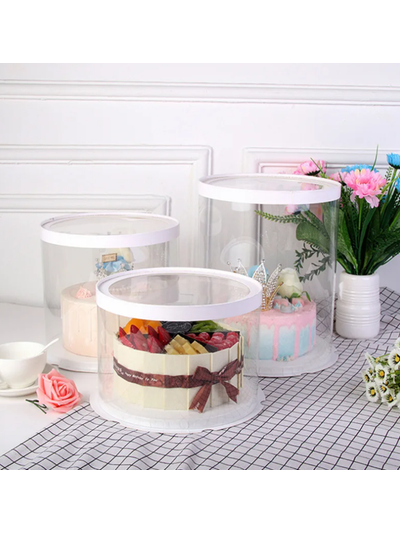 Коробка-тубус под торт Д18*20см (усиленное дно 1 см, с подиумом)