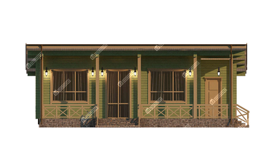 Дом из профилированного бруса "Нарьян-Мар", 60 м2