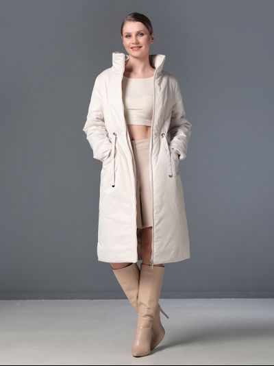 Пальто 25317 слоновая кость