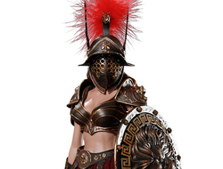 ПРЕДЗАКАЗ - Женщина-гладиатор в красном - ФИГУРКА 1/6 scale Imperial Legion-Imperial Female Warrior Red (HH18015) - HHmodel & HaoYuTOYS