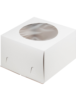 Коробка для торта с/о (белая,Т22Е), 280*280*180мм
