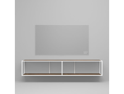 Тумба TV stand 160 lite white американский орех подвесной