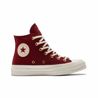 Converse Valentines Day высокие красные с сердечками классические
