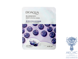 Маска для лица тканевая с экстрактом черники Увлажняющая 25 г Bioaqua Blueberry