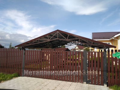 НАВЕС ДВУХСКАТНЫЙ МЕТАЛЛИЧЕСКИЙ