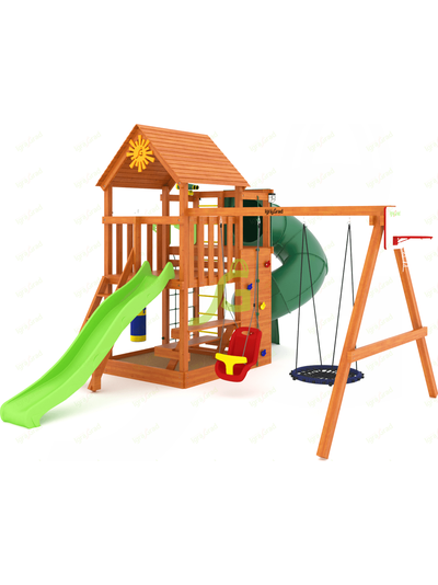 Детская площадка IgraGrad Крафт Pro 3 с трубой мод.2