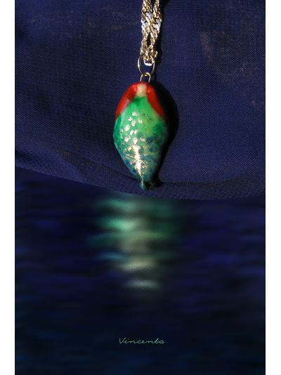 Кулон-капля в виде волшебной рыбки Русалды