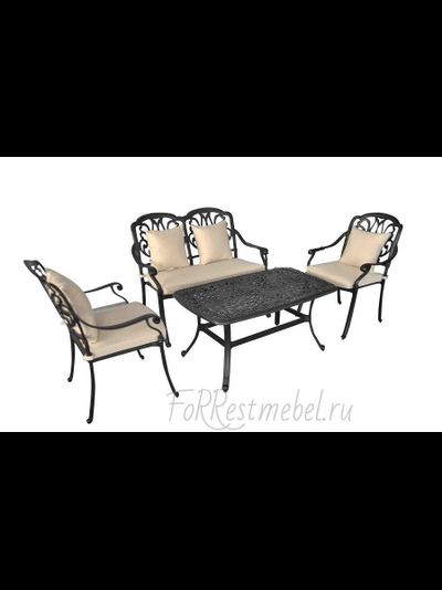 Комплект для отдыха из литого алюминия Valeria