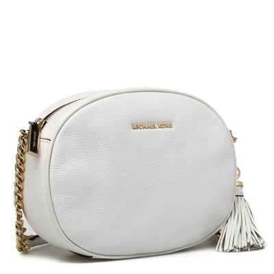 клатч Michael Kors Ginny Medium Leather Crossbody Белый