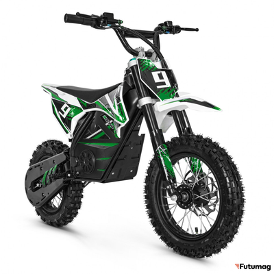 Электромотоцикл GreenCamel Питбайк DB450, 48V 1200W R12/R10 зеленый