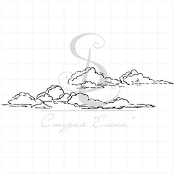 Штамп с кучевыми облаками