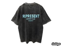 Футболка Represent Grey/Blue (S, M, L, XL)