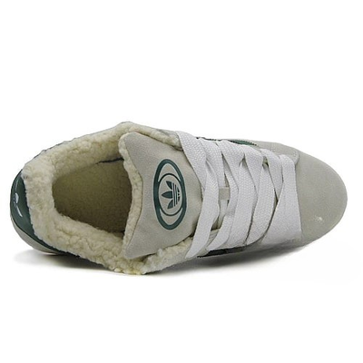 Зимние кроссовки Adidas Campus 00s Grey Green With Fur