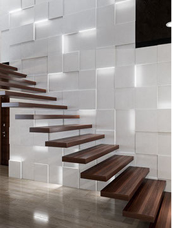 Световая 3D панель из МДФ в эмали "LightUnit (Max)"