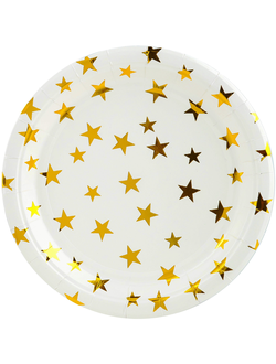 Тарелки "Золотые звезды" 6 шт, 18 см