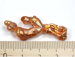 Медь, коллекционный образец, США (38*15*8 мм, 7 г) №28720