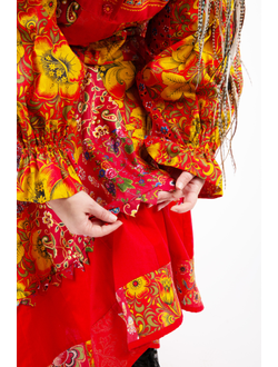 Лоскутное платье в русском стиле "Вечерний Звон"