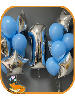 НАБОР "ГОЛУБОЙ И СЕРЕБРО"