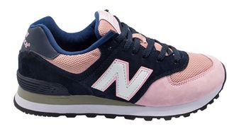 New Balance 574 Синие с розовым и с белой подошвой (36-41) Арт. 313M-A