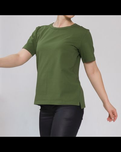 Футболка женская прямого кроя   (хвойный) - 48