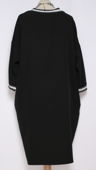 ПЛАТЬЕ  "ПИКАССО1" чёрное р.48-64