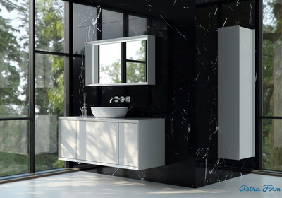 ШКАФ НИЖНИЙ ФРЕЙМ 1400-570-6 СТОЛЕШНИЦА НАТУРАЛЬНЫЙ МРАМОР BIANCO CARRARA