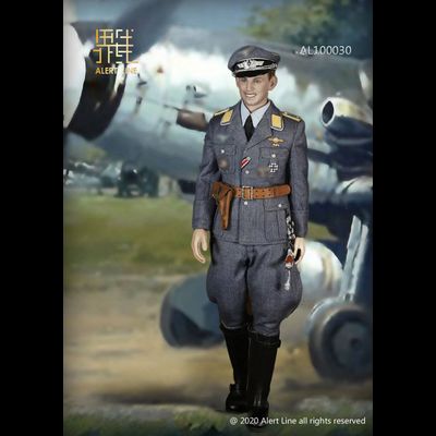 ПОВРЕЖДЕНА КОРОБКА - Летчик Люфтваффе - Коллекционная ФИГУРКА 1/6 scale WWII Luftwaffe Fighter Ace (AL100030) - Alert Line