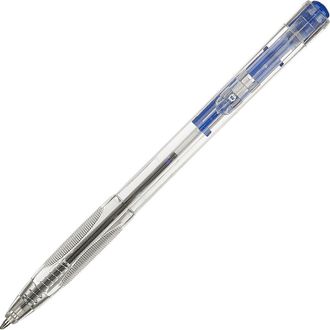 Ручка шариковая автоматическая, прозрачный корпус, 0,7мм (синяя)
