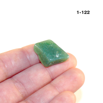 Авантюрин натуральный (галтовка) зеленый №1-122: 4,5г - 21*14*9мм