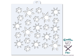 Трафарет новогодний "Снежинки"