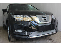 Защита радиатора Nissan X-Trail T32 2018- chrome верх PREMIUM