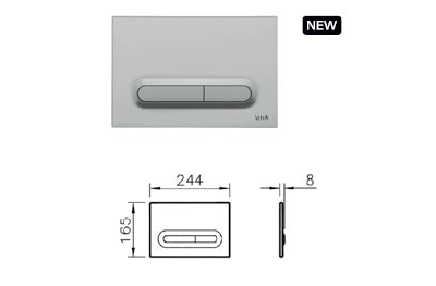 Комплект: Подвесной безободковый унитаз Vitra Integra Square, с тонким сиденьем с микролифтом, инсталяцией и панелью управления, 9856B003-7206
