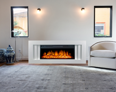 Линейный электрокамин Line Vision 42 LOG LED