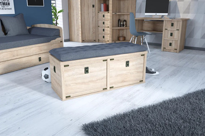 Сундук Валенсия с подушкой, дуб Сонома