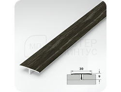 - образный алюминиевый порожек Лука 30 мм. для стыковки напольных покрытий - филадельфия графит