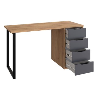 Стол С-402 дуб крафт золотой/графит