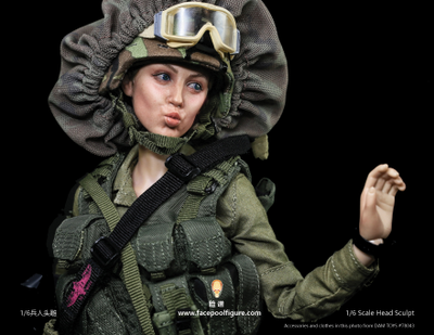 Эмоциональная женская голова (скульпт) 1/6 - Female Head Sculpt with Expression (FP-H-003) - Facepool