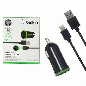 АЗУ Belkin 10W 5V/2,1A 1USB + кабель Lightning 1,2m
