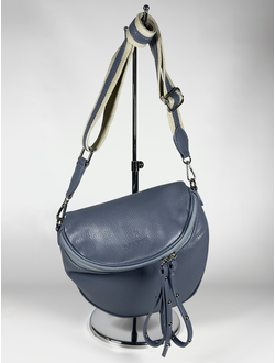 Женская кросс боди сумка из натуральной кожи Vera Pelle от M&Marie цвета "джинс" 025866