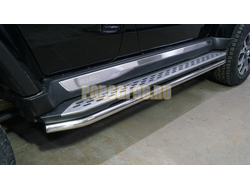 Защита порогов 42,4 мм ТСС для Baic BJ40 2023-