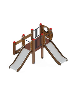 Горка «Малыш» ИО 41.01.02-01 H=750 двойная металлическая