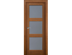 Дверь Этне в медовом цвете, со стеклами графит.