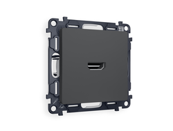 Розетка HDMI 2.0 40V/500mA Графит мягкое касание - Ambrella Volt - ALFA