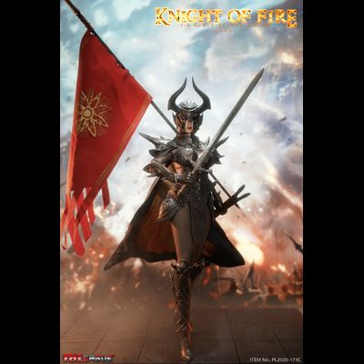 Рыцарь Пламени в черном - Коллекционная ФИГУРКА 1/6 scale Knight of Fire - Black  (PL2020-173C) - TBLeague
