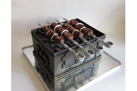 Торт "Мангал с шашлыками"