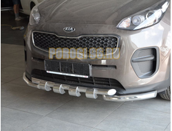 Защита переднего бампера G d60/60 для Kia Sportage (2015-2018)
