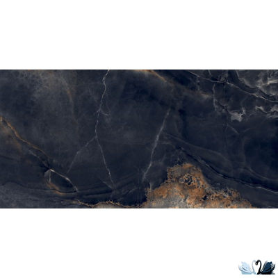 Керамогранит Ocean Ceramic Interstellar black 80 х 160 см полированный черный